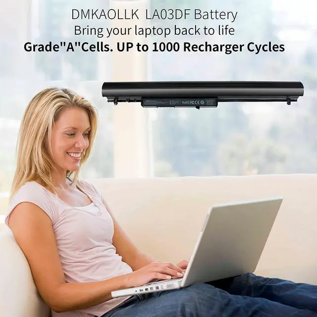 Alt view image 2 of 7 - DMKAOLLK la03 la03df 776622-001 Battery for HP 15-f272wm 15-f222wm 15-f233wm 15-f039wm 15-f010dx 15-f100dx 15-f014wm 15- f211wm 15-f209wm 15-f387wm 15-f305dx 15-f162dx 15-n207cl - 12 Month Warranty
