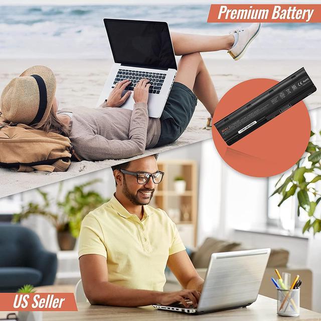 Alt view image 4 of 6 - GHU New Battery 58 WH Replacement for MU06 593553-001 593554-001 Compatible with HP Pavilion DV6T G4 DM4 M4 G6 G7 G42 G56 G62 g72 593562-001 584037-001 HSTNN-LB0W HSTNN-UB0W HSTNN-LB0W HSTNN-CBOW