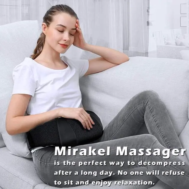 Alt view image 7 of 7 - Neck Massager, Shiatsu Back Massager with Heat, Electric Pillow for Neck, Back, Shoulder, Foot, Leg, Muscle Pain Relief, Shoulder Birthday Gifts
