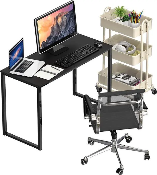 Alt view image 5 of 7 - SHW Home Office 32-Inch Computer Desk, Black