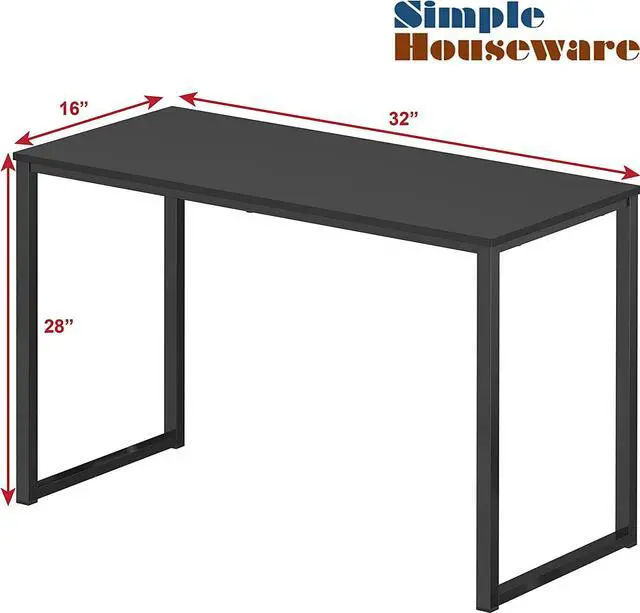 Alt view image 3 of 7 - SHW Home Office 32-Inch Computer Desk, Black