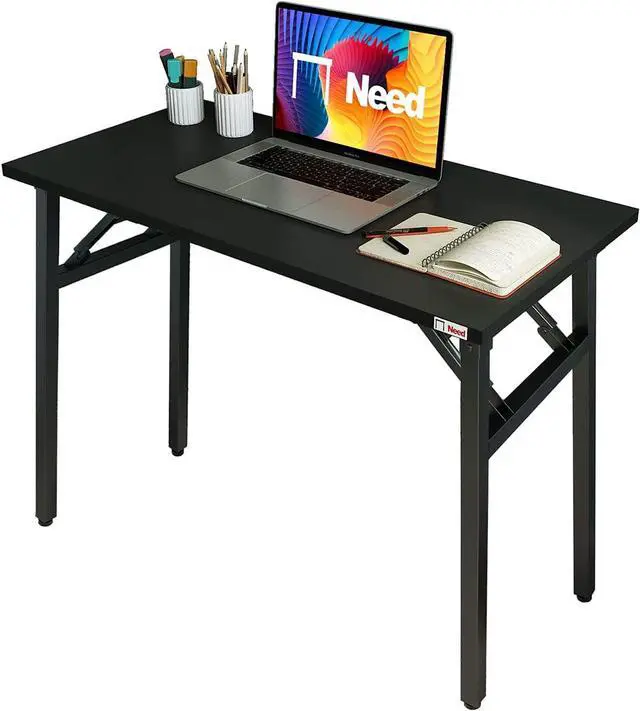 Main image of Small Computer Desk 31.5 in Folding Home Office Table Black