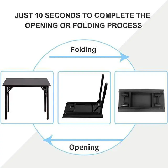 Alt view image 4 of 7 - Small Computer Desk 31.5 in Folding Home Office Table Black