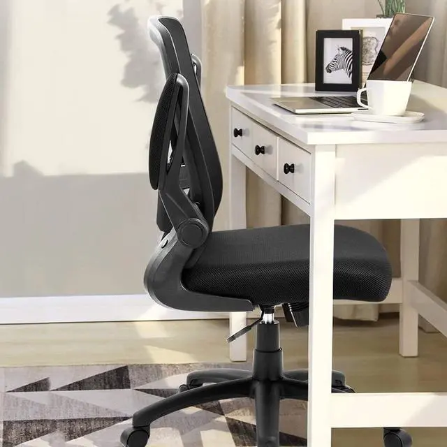 Alt view image 7 of 7 - Ergonomic Desk Task Chair Clearance with Adjustable Height, Lumbar Support, High Back Mesh Computer Executive Chair with Flip up Armrests for Home Office - 300lb