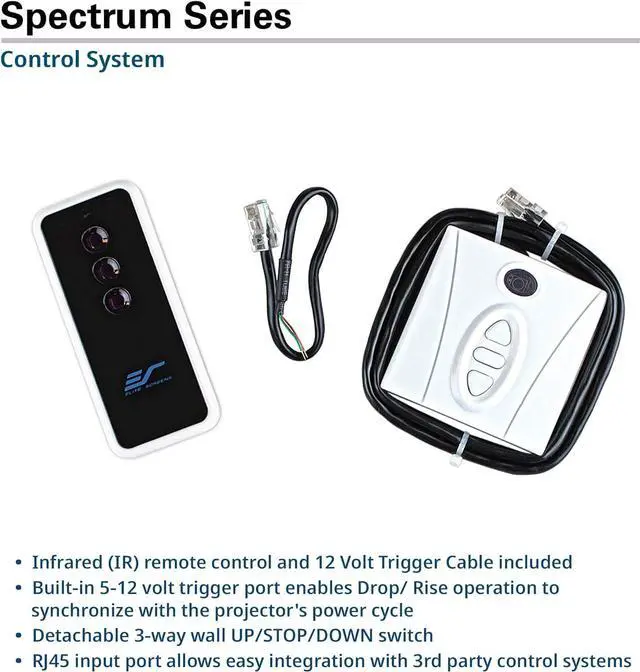 Alt view image 6 of 7 - Elite Screens Spectrum 125-INCH diag. 16:9 Electric Motorized Projector Screen with Multi Aspect Ratio Function Home Theater 8K/4K Ultra HD Ready Projection, ELECTRIC125H