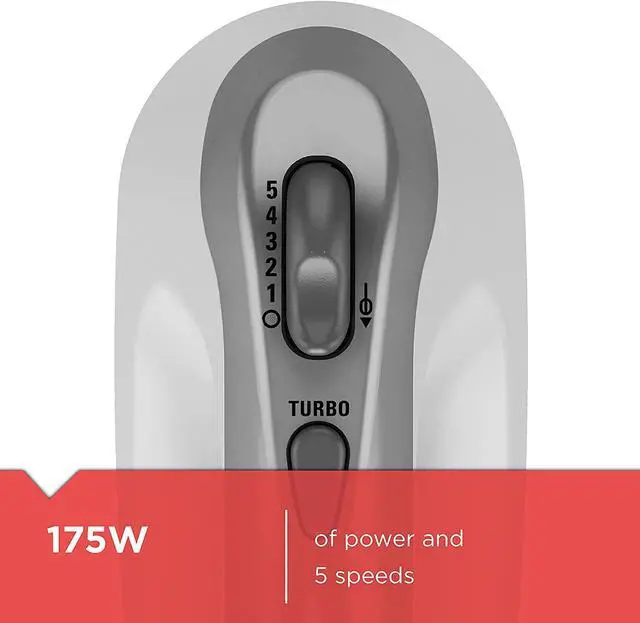 Alt view image 2 of 7 - BLACK+DECKER Lightweight Hand Mixer, White, MX1500W