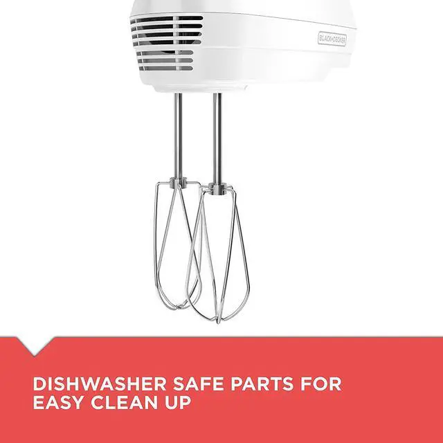 Alt view image 5 of 7 - BLACK+DECKER Lightweight Hand Mixer, White, MX1500W