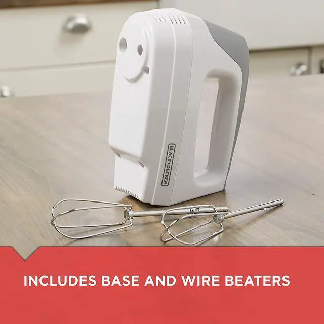Alt view image 4 of 7 - BLACK+DECKER Lightweight Hand Mixer, White, MX1500W