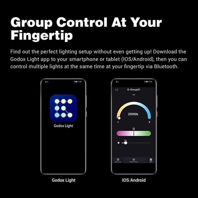 Alt view image 7 of 7 - Godox ES45 Desktop LED Key Light for Streaming&Video Calls, Soft Dimmable 2800K-6500K, Magnetic Remote, App Control, Extendable Clamp Stand, Flicker-Free Light for YouTube, Twitch, Zoom&Home Office