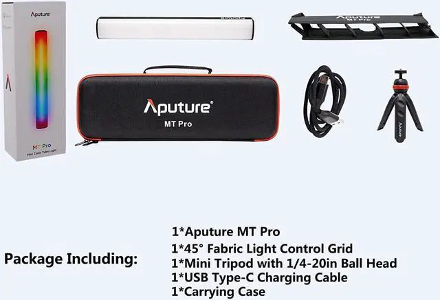 Alt view image 5 of 7 - Aputure MT Pro RGB Light Wand 7.5W Output Bi-Color 2000K -10000KPixel-Mappable RGBWW Mini LED Tube Support Sidus Link App/DMX/RDM Control (30cm)