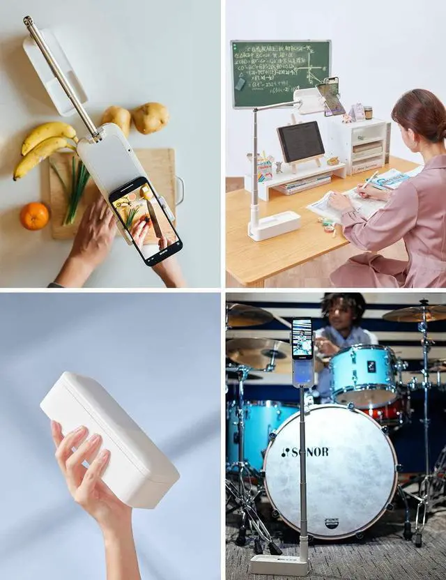 Alt view image 2 of 7 - Extendable Selfie Stand 360° Rotation with Phone Holder, Rechargeable Wireless Foldable 7 Brightness LED Light for Live Streaming/YouTube/Tiktok/Video Recording/Photography/Reading (V6W)