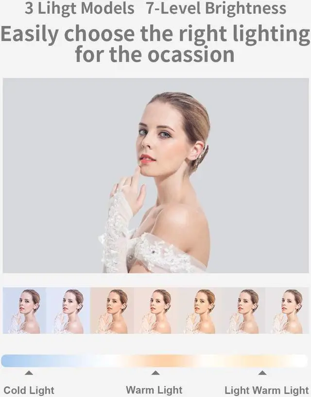 Alt view image 5 of 7 - Extendable Selfie Stand 360° Rotation with Phone Holder, Rechargeable Wireless Foldable 7 Brightness LED Light for Live Streaming/YouTube/Tiktok/Video Recording/Photography/Reading (V6W)