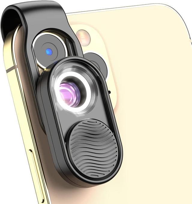 100X Mobile Phone Microscope Micro Lens LED Light Pocket Mini