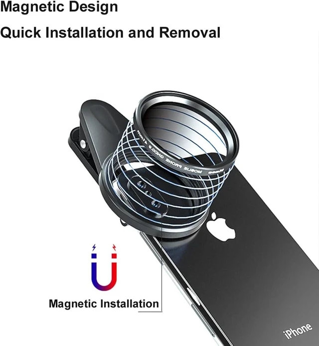Alt view image 4 of 7 - 41mm Magnetic Phone Lens CPL Filter Kit with Circular Polarizer & Soft Graduated ND1.2 Filter Lens Clip for iPhone 16/15/14/13/12/11/8/7/XR/X/XS & Samsung Android