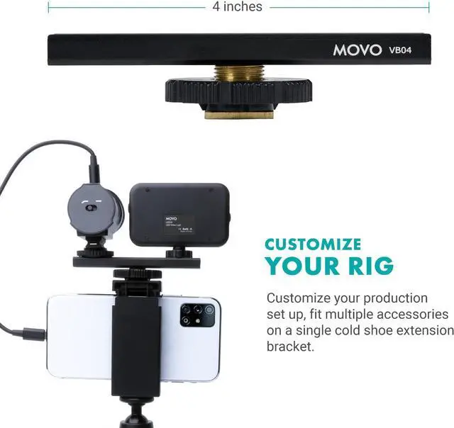 Alt view image 7 of 7 - Movo uVlogger- Android/USB-C Compatible Vlogging Kit Smartphone Video Kit Accessories: Tripod, Mount, LED Light and Cellphone Shotgun Microphone for Video Recording for YouTube, Vlog