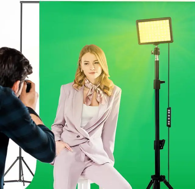Alt view image 4 of 6 - 2 Packs LED Video Light Kit with 61.99" Tripod Stand, Dimmable 2400-6800K Photography Lighting for Studio Portraits/YouTube/Zoom Meeting/Live Stream/Makeup, 9 Color Filters/USB Wall Charger