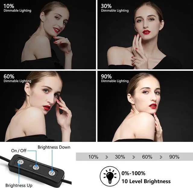 Alt view image 3 of 7 - 2 Pack 70 LED Video Light with 61.42'' Tripod Stand/Color Filters, Obeamiu 5600K USB Studio Lights Shooting Kit for Photography Lighting, Zoom Call Lighting, Live Streaming, Video Conferencing