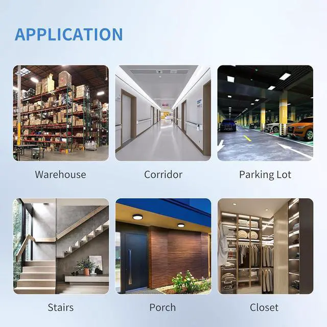 Alt view image 7 of 7 - Ceiling Occupancy Motion Sensor Switch, High Bay Fixture Mount 360° Ceiling Automatic Light Switch, 120/277VAC, UL, FCC Approved Passive Infrared Sensor, Neutral Wire Required, Pack of 5