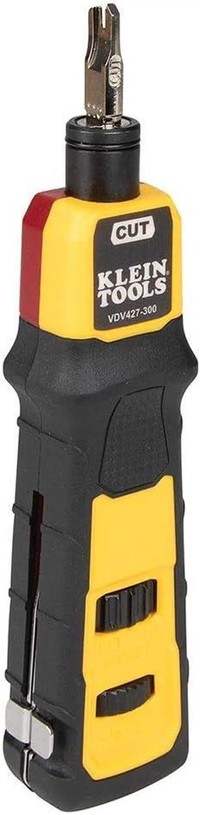 Alt view image 3 of 7 - Klein Tools VDV427-300 Impact Punchdown Tool with 66/110 Blade, Reliable CAT Cable Connections, Adjustable Force, Includes Pick and Spudger