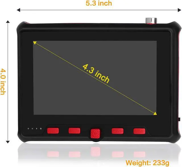 Alt view image 2 of 7 - Wrist CCTV Tester, HD 5MP Portable Camera 5MP AHD CVBS Tester UTC OSD Control 4.3 Inch TFT LCD Monitor Analog Video Test Cable, PTZ Control 12V Power Output(6300A)
