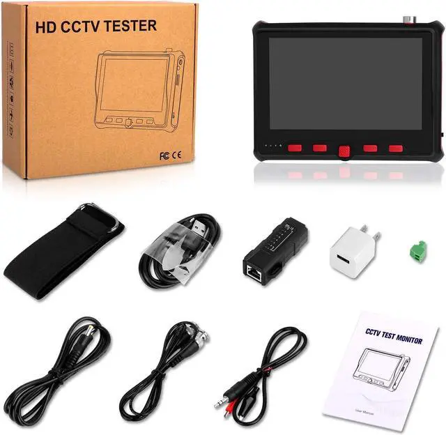 Alt view image 4 of 7 - Wrist CCTV Tester, HD 5MP Portable Camera 5MP AHD CVBS Tester UTC OSD Control 4.3 Inch TFT LCD Monitor Analog Video Test Cable, PTZ Control 12V Power Output(6300A)