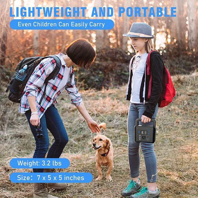 Alt view image 4 of 7 - 200W Portable Power Station, Powkey 120Wh/33,000mAh Power Bank with AC Outlet, 110V 6 Outputs Solar Generator External Battery Pack with LED Light for Home Use and Outdoor Camping