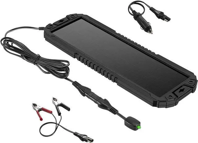Alt view image 3 of 7 - Solar Panel Car Battery Trickle Charger & Maintainer 5W 12V Solar Power Charger kit Waterproof for Car Automotive RV Marine Boat Truck Motorcycle Trailer Tractor Powersports Snowmobiles
