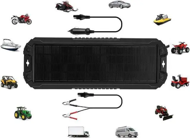 Alt view image 7 of 7 - Solar Panel Car Battery Trickle Charger & Maintainer 5W 12V Solar Power Charger kit Waterproof for Car Automotive RV Marine Boat Truck Motorcycle Trailer Tractor Powersports Snowmobiles