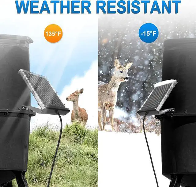 Alt view image 5 of 7 - POWOXI 6V 1.5W Deer Feeder Solar Panel Battery Charger IP65 Waterproof | Keep Your Deer Feeder Charged | 95% Clear PC Panel & Fast 6V Charge | Outdoor Waterproof Design | Stainless Bracket & Clip
