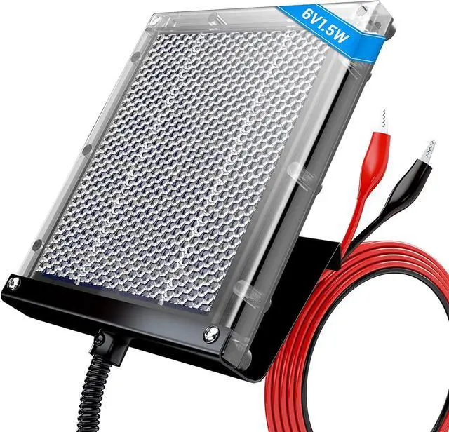 Main image of POWOXI 6V 1.5W Deer Feeder Solar Panel Battery Charger IP65 Waterproof | Keep Your Deer Feeder Charged | 95% Clear PC Panel & Fast 6V Charge | Outdoor Waterproof Design | Stainless Bracket & Clip