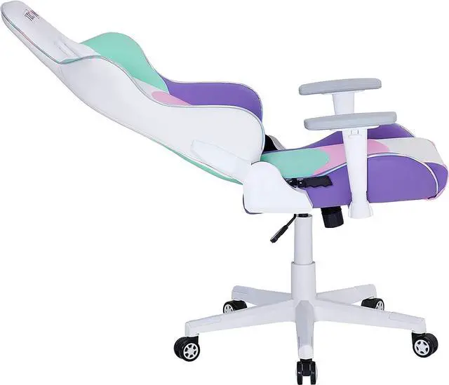 Alt view image 6 of 7 - Techni Sport Gaming Chair - Kawaii Pastel Pink Purple Green - Ergonomic Office Computer Chair with Memory Foam, Lumbar Support, Heart Pillow, 300 Lbs Capacity