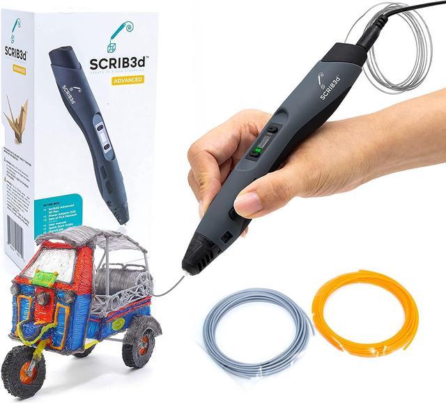 SCRIB3D Advanced 3D Printing Pen with 20 Feet of Filament, Stencil Book,  and Project Guide 