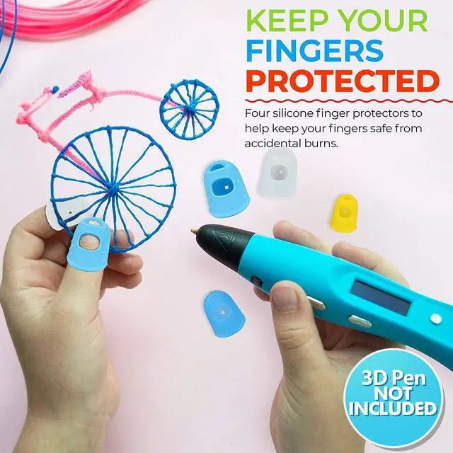 Alt view image 5 of 7 - 3D Pen Filament - 1.75mm PLA Plastic - 3D Pen Refills with Stencils - 360 Feet of Assorted Filament: 0.02mm Tolerance for 3D Drawing (3D Pen Not Included)