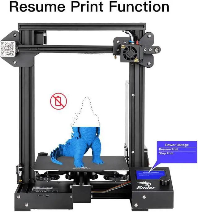 Alt view image 5 of 7 - Official Creality Ender 3 Pro 3D Printer with Removable Build Surface Plate and Branded Power Supply, FDM 3D Printers for DIY Home and School Printing Size 8.66x8.66x9.84 inch