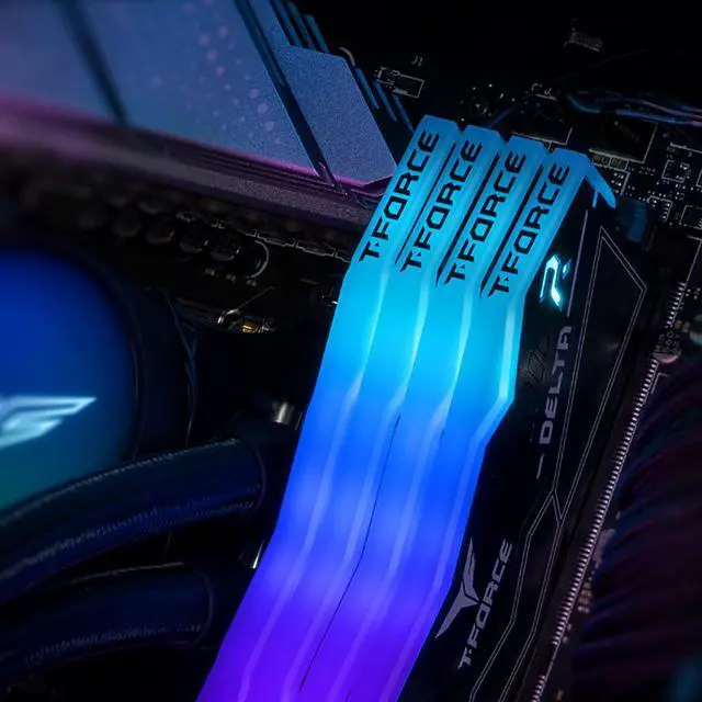 Alt view image 6 of 7 - T-FORCE DELTA RGB DDR5 Ram 32GB (2x16GB) 6000MHz PC5-48000 CL30  XMP 3.0  Expo Compatible Desktop Memory Black FF3D532G6000HC30DC01