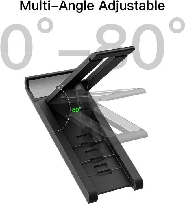 Alt view image 5 of 7 - ESSAGER 2 Pack Foldable Mini Cell Phone Stand, Adjustable Mobile Phone Holder for Desk Compatible with iPhone/Kindles/Smartphones (Black), Welcome to consult