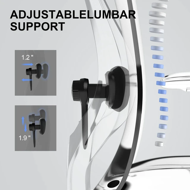 Alt view image 6 of 7 - M18 Ergonomic Office Chair, Upgraded Wheels, Mesh Back Desk Chair