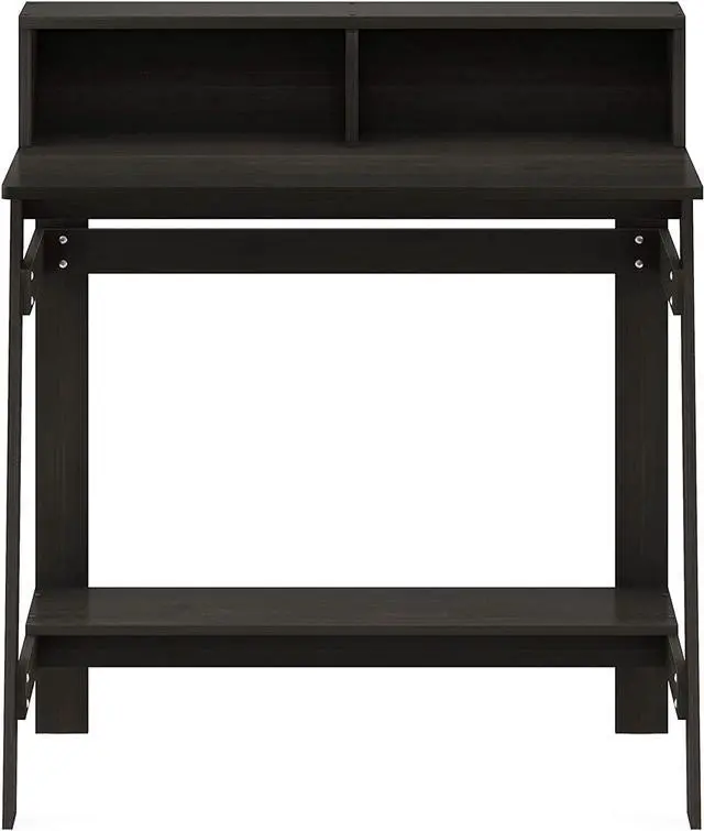 Alt view image 5 of 7 - Furinno Simplistic a Frame Computer Desk, Espresso