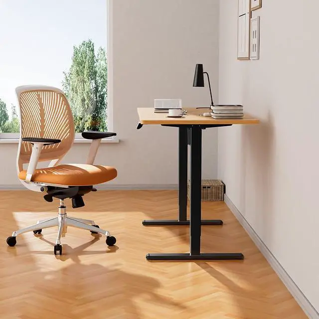 Alt view image 4 of 7 - Electric Stand up Desk Frame Height Adjustable Table Legs Sit Stand Desk Frame Up to 47.2" Ergonomic Standing Desk Base Workstation Frame Only