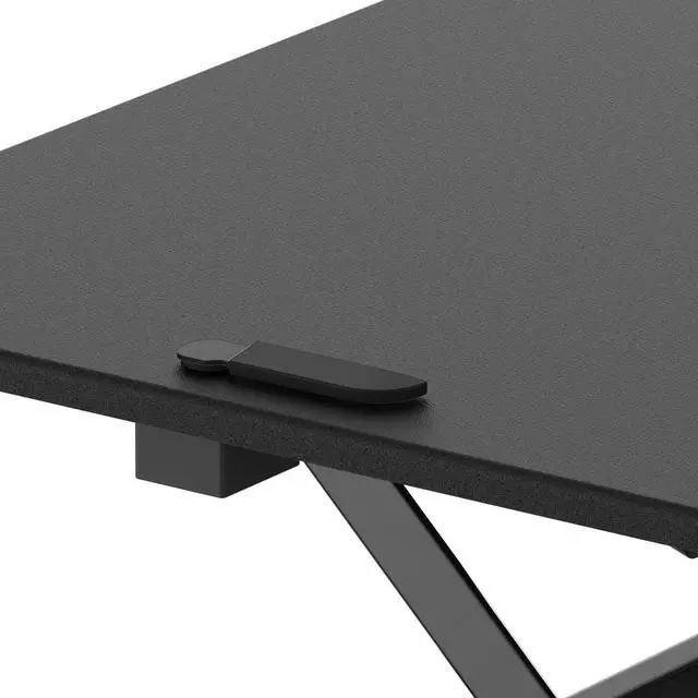 Alt view image 6 of 7 - SHW 36-Inch Height Adjustable Standing Desk Sit to Stand Riser Converter Workstation, Black