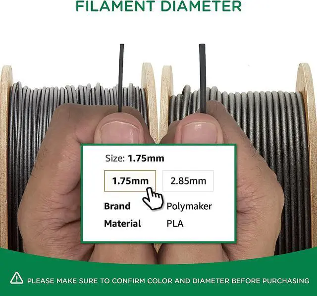 Alt view image 4 of 6 - Polymaker Matte PLA Filament 1.75mm Black, 1.75 PLA 3D Printer Filament 1kg - PolyTerra 1.75 PLA Filament Matte Black 3D Printing Filament