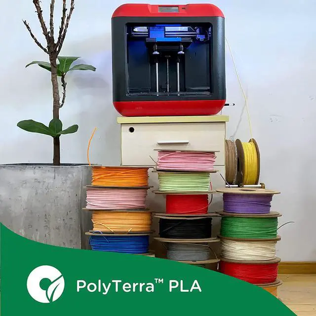 Alt view image 6 of 6 - Polymaker Matte PLA Filament 1.75mm Black, 1.75 PLA 3D Printer Filament 1kg - PolyTerra 1.75 PLA Filament Matte Black 3D Printing Filament
