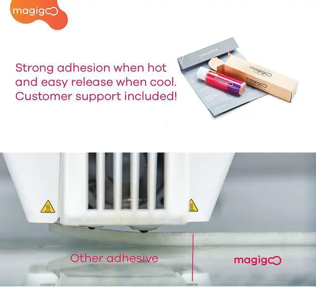 Alt view image 4 of 6 - MO2016 All-in-One 3D Printer Adhesive Glue, Reduces Warping for ABS, PLA, PETG, HIPS and TPU Filament on Glass, Flex Plate, PEI, Buildtak, Kapton 50ml, 1.69 fl. oz.