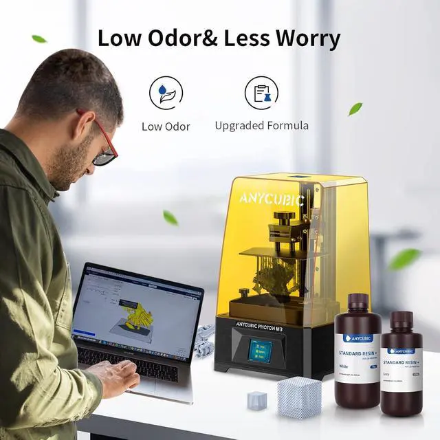 Alt view image 6 of 7 - ANYCUBIC Upgraded Standard 3D Printer Resin, 405nm SLA Fast UV-Curing Resin, High Precision & Rapid Photopolymer for 8K Capable LCD/DLP/SLA 3D Printing (Clear, 1000g)