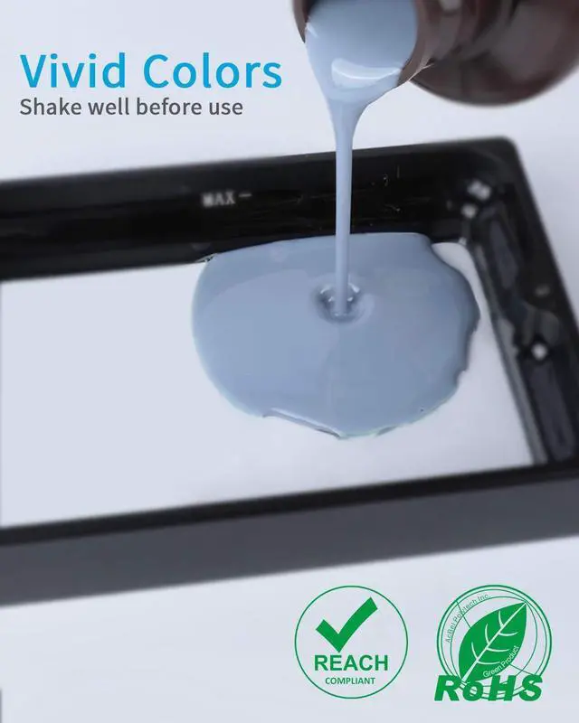 Alt view image 4 of 7 - ELEGOO Water Washable 3D Printer Resin, Rapid Precise Printing Resin 405nm Curing Resin for LCD 3D Printer, Grey 1000g