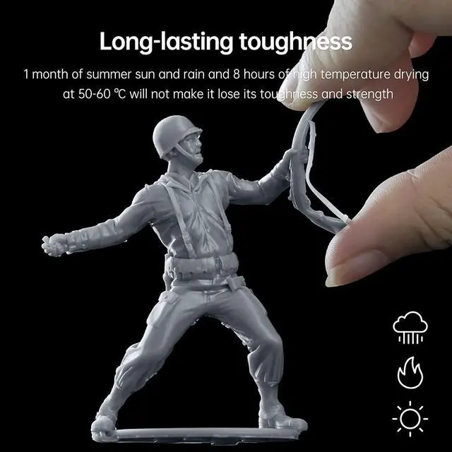 Alt view image 2 of 7 - RESIONE 3D Printer Resin - TH72 Flexible Tough Resin for Long-Lasting Toughness and High Elongation- Ideal for Impact Resistant 3D Printing of Figurines