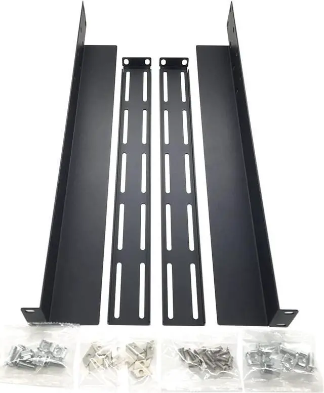 Alt view image 6 of 7 - JINGCHENGMEI 1U Universal 4-Post Rack Mount Server Shelf Rails for Dell Compaq HP IBM APC - 16-33 Inches Adjustable Depth-110 lbs Capacity (16-33 Rails)
