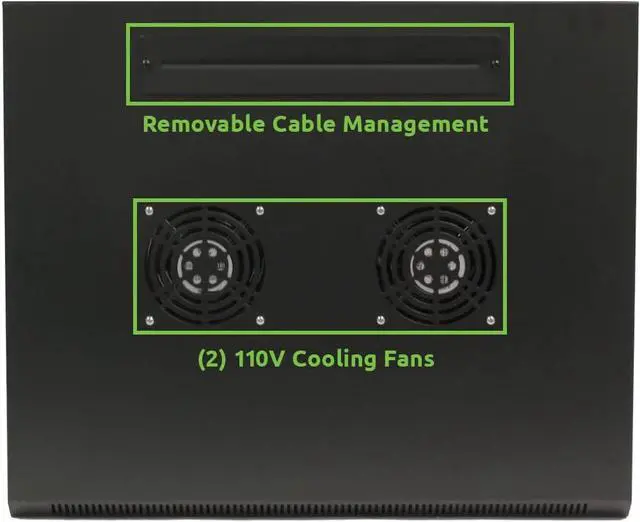 Alt view image 4 of 4 - NavePoint 9U Wall Mount Network Server 19 Inch IT Cabinet Rack Enclosure Glass Door Lock