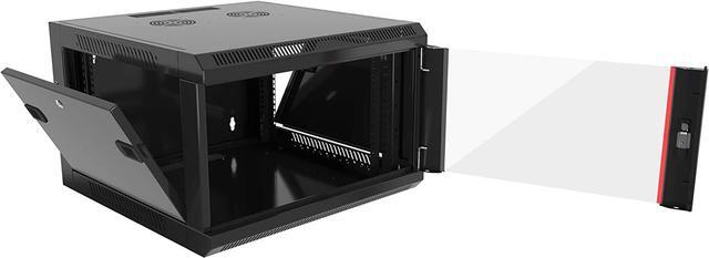 Alt view image 4 of 7 - 15U Wall Mount Server Rack Cabinet Locking Computer Cabinet Network Enclosure for Electronics Security Audio Video AV Equipment Data Rack 18-Inch Depth Server Cabinet