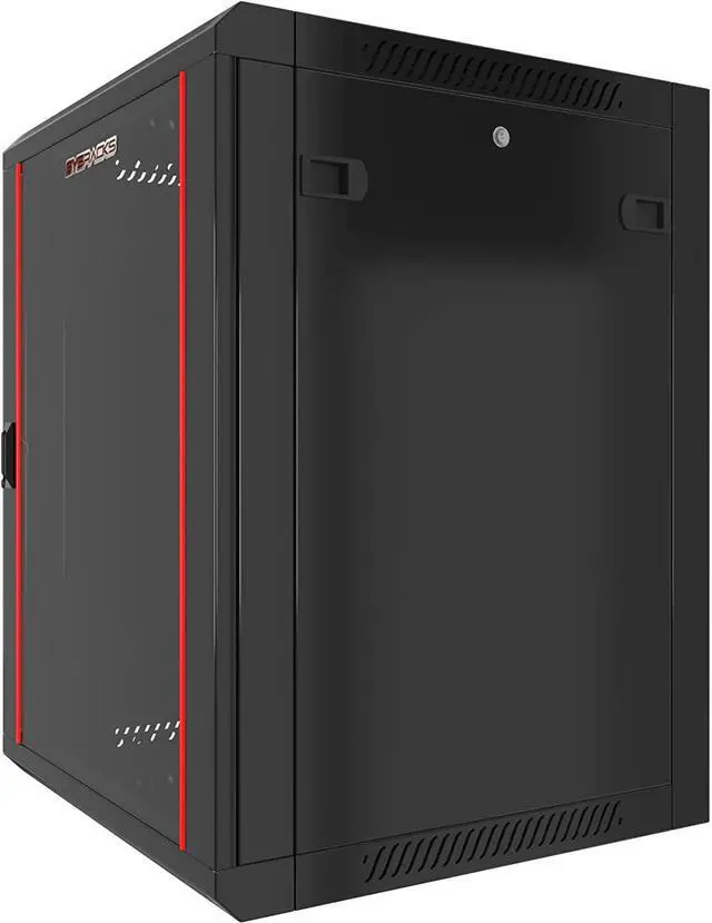 Alt view image 2 of 6 - Wall Mount Server Rack Cabinet Locking Computer Cabinet Network Enclosure for Electronics Security Audio Video AV Equipment Data Rack 24-Inch Depth Server Cabinet (15U)